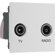 BG Electrical Euro Module - TV and radio - TV IEC male radio IEC female