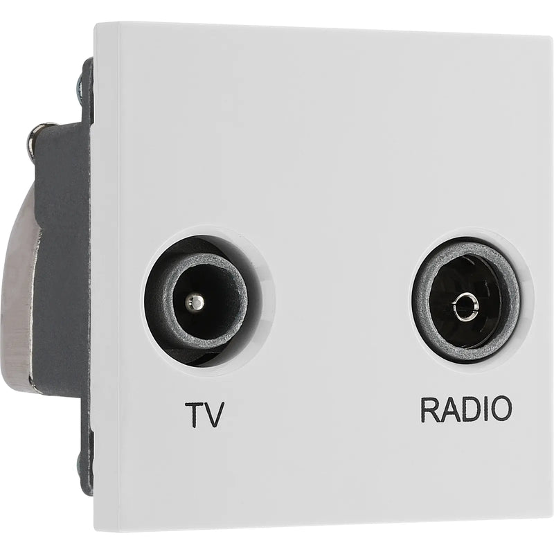 BG Electrical Euro Module - TV and radio - TV IEC male radio IEC female