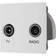 BG Electrical Euro Module - TV and radio - TV IEC male radio IEC female