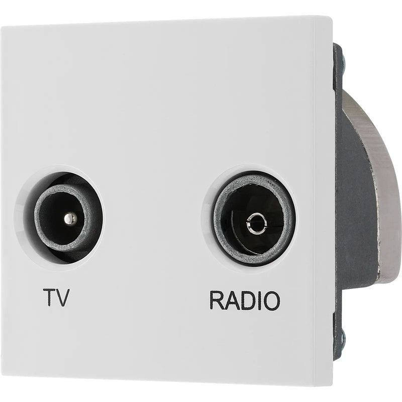 BG Electrical Euro Module - TV and radio - TV IEC male radio IEC female