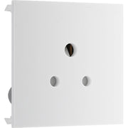 BG Electrical Euro Module - 2A round pin, unswitched socket