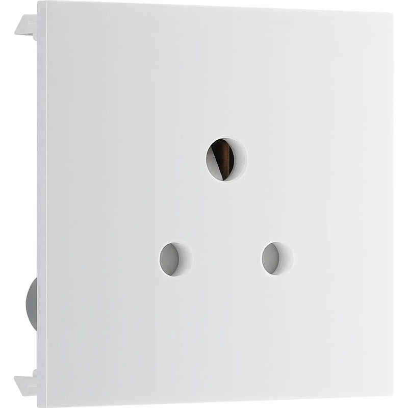 BG Electrical Euro Module - 2A round pin, unswitched socket