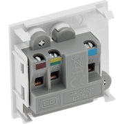BG Electrical Euro Module - 2A round pin, unswitched socket