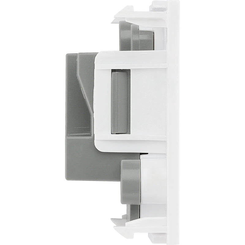 BG Electrical Euro Module - 2A round pin, unswitched socket