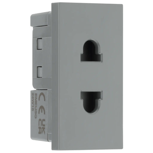 BG Electrical Euro Module - 16A 2 pin, unswitched socket