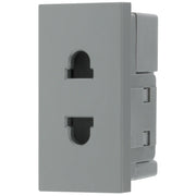 BG Electrical Euro Module - 16A 2 pin, unswitched socket