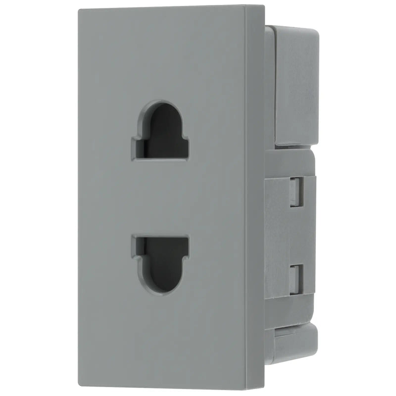BG Electrical Euro Module - 16A 2 pin, unswitched socket
