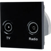 BG Electrical Euro Module - TV and radio - TV IEC male radio IEC female