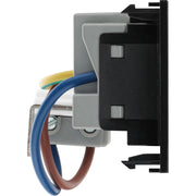 BG Electrical Euro Module - 13A double pole, key controlled socket