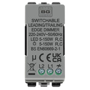 BG Electrical Grid - 2 way, Intelligent Dual Mode Dimmer (EVOLVE BLACK)