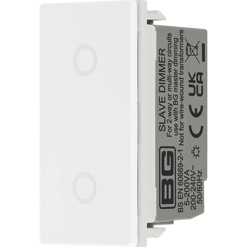 BG Electrical Grid - 2 way, retractive, printed PRESS, centre off