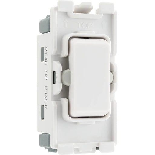 BG Electrical Grid - 2 way, retractive, printed PRESS, centre off