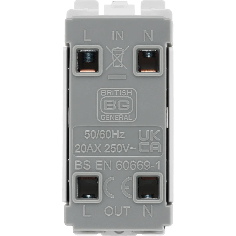 BG Electrical Grid - Double pole with LED indicator