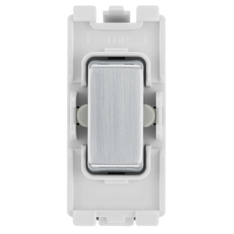 BG Electrical Grid - 2 way, retractive, printed PRESS, centre off
