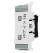 BG Electrical Grid - 2 way, retractive, printed PRESS, centre off
