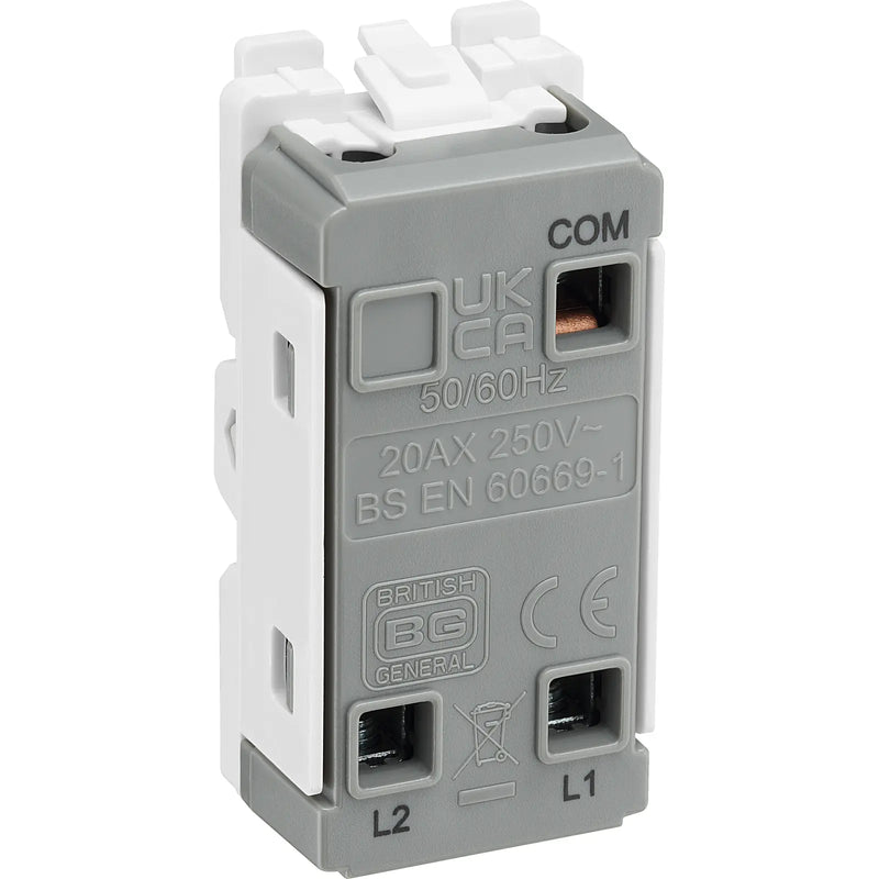 BG Electrical Grid - 2 way, single pole, printed EMG LTG TEST