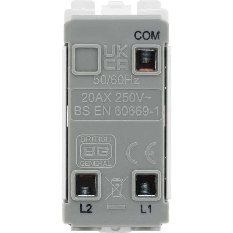 BG Electrical Grid - 2 way, single pole (EVOLVE BLACK)