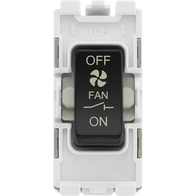BG Electrical Grid - 3 pole fan isolator (EVOLVE BLACK)