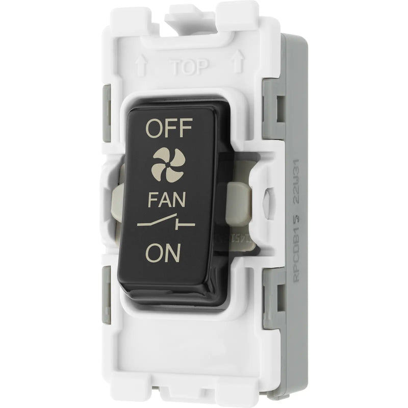 BG Electrical Grid - 3 pole fan isolator (EVOLVE BLACK)