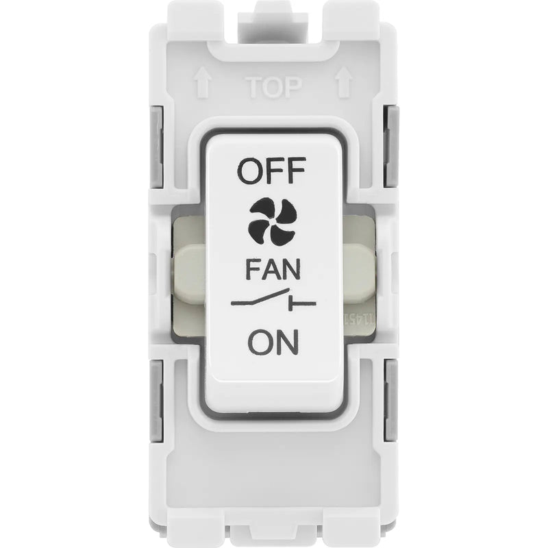 BG Electrical Grid - 3 pole fan isolator (EVOLVE WHITE)