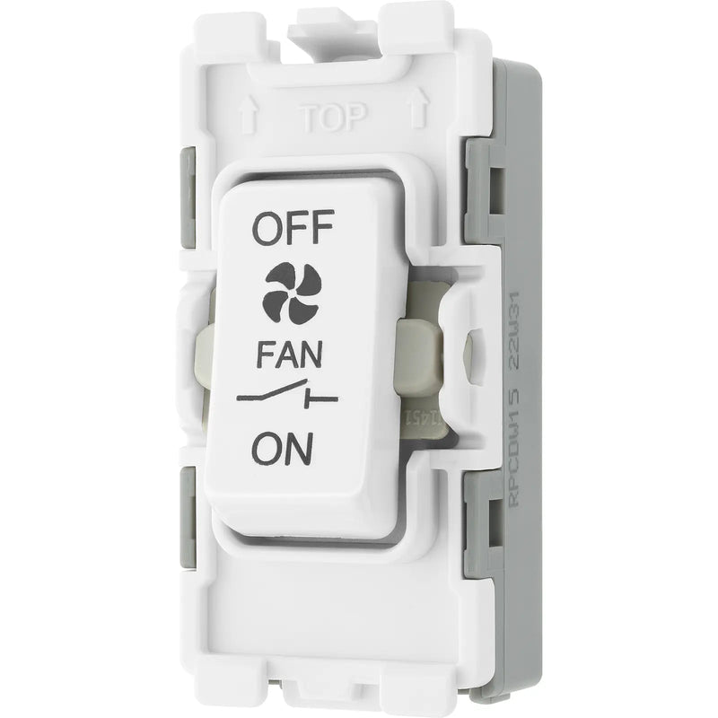 BG Electrical Grid - 3 pole fan isolator (EVOLVE WHITE)