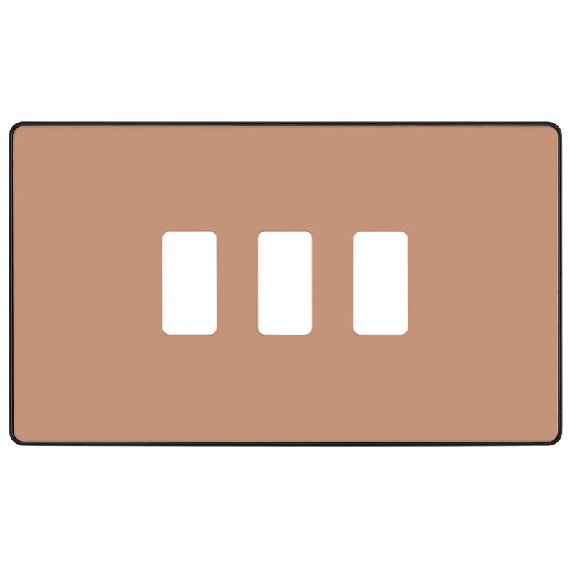 BG Electrical Grid - 3 module, rectangular