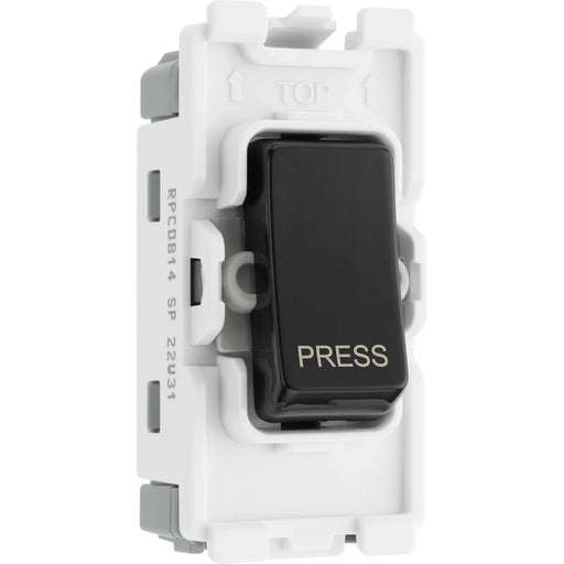 BG Electrical Grid - 1 way, retractive, printed PRESS (EVOLVE BLACK)