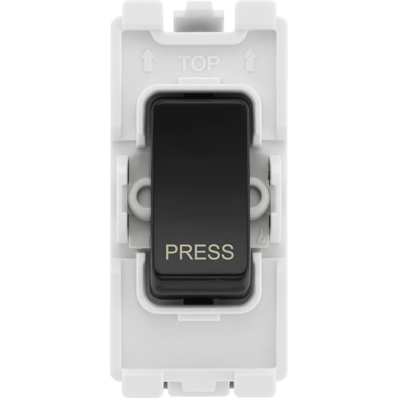 BG Electrical Grid - 1 way, retractive, printed PRESS (EVOLVE BLACK)