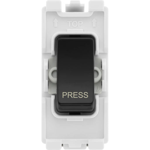 BG Electrical Grid - 1 way, retractive, printed PRESS (EVOLVE BLACK)