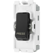 BG Electrical Grid - 1 way, retractive, printed PRESS (EVOLVE BLACK)