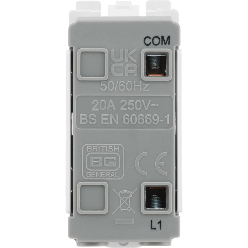 BG Electrical Grid - 1 way, retractive, printed PRESS (EVOLVE BLACK)