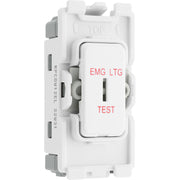 BG Electrical Grid - 2 way, single pole, printed EMG LTG TEST (EVOLVE WHITE)