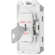 BG Electrical Grid - 2 way, single pole, printed EMG LTG TEST (EVOLVE WHITE)