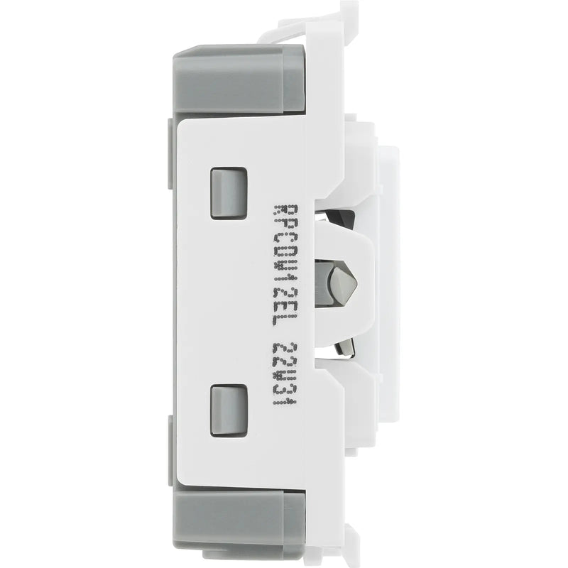 BG Electrical Grid - 2 way, single pole, printed EMG LTG TEST (EVOLVE WHITE)