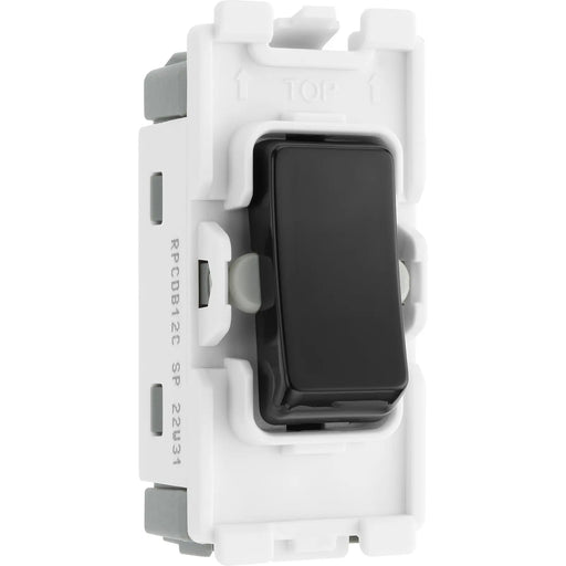 BG Electrical Grid - 2 way, single pole, centre off (EVOLVE BLACK)