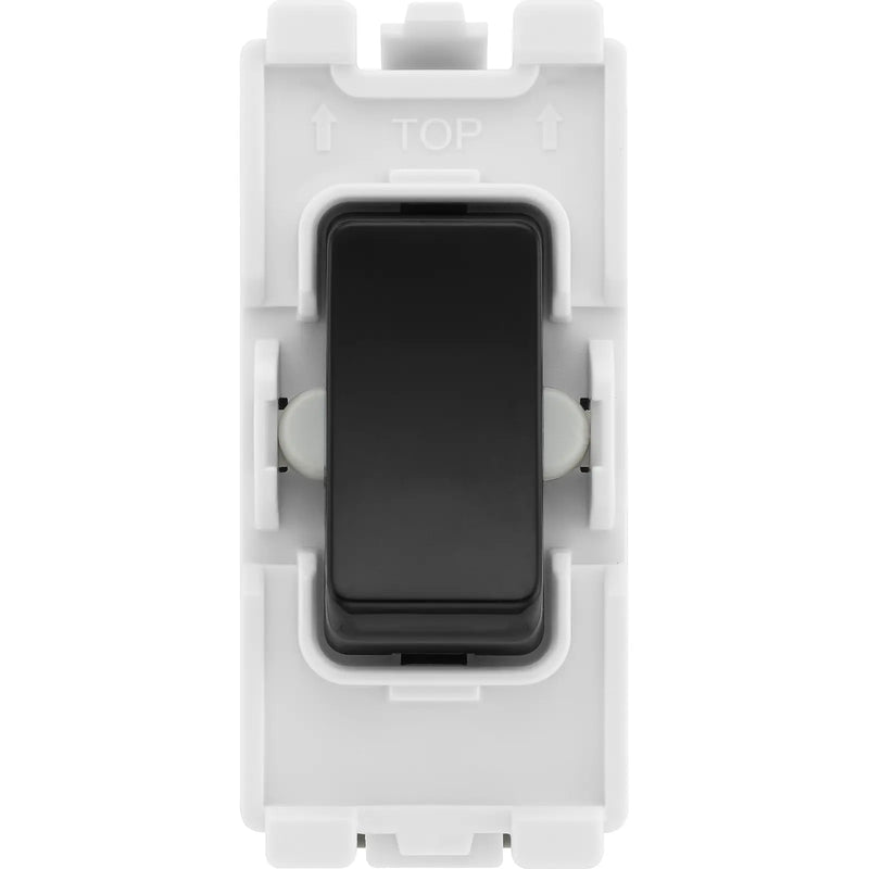 BG Electrical Grid - 2 way, single pole, centre off (EVOLVE BLACK)
