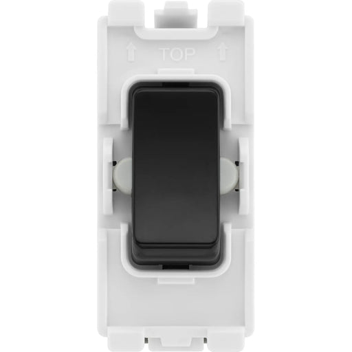 BG Electrical Grid - 2 way, single pole, centre off (EVOLVE BLACK)