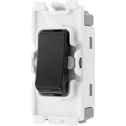 BG Electrical Grid - 2 way, single pole, centre off (EVOLVE BLACK)