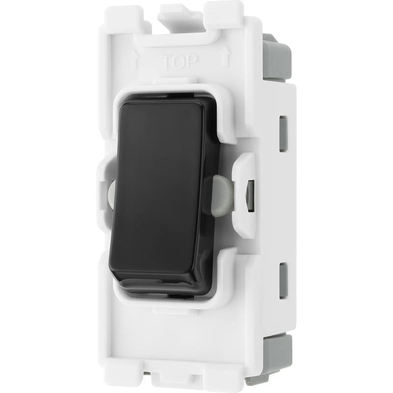 BG Electrical Grid - 2 way, single pole, centre off (EVOLVE BLACK)