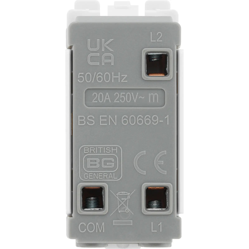 BG Electrical Grid - 2 way, single pole, centre off (EVOLVE BLACK)