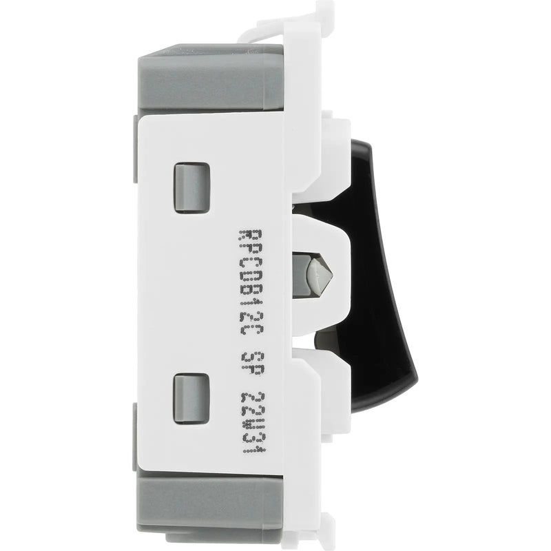 BG Electrical Grid - 2 way, single pole, centre off (EVOLVE BLACK)