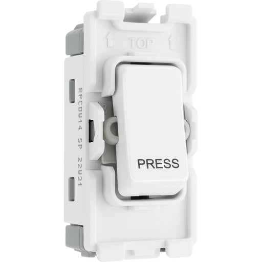 BG Electrical Grid - 1 way, retractive, printed PRESS (EVOLVE WHITE)