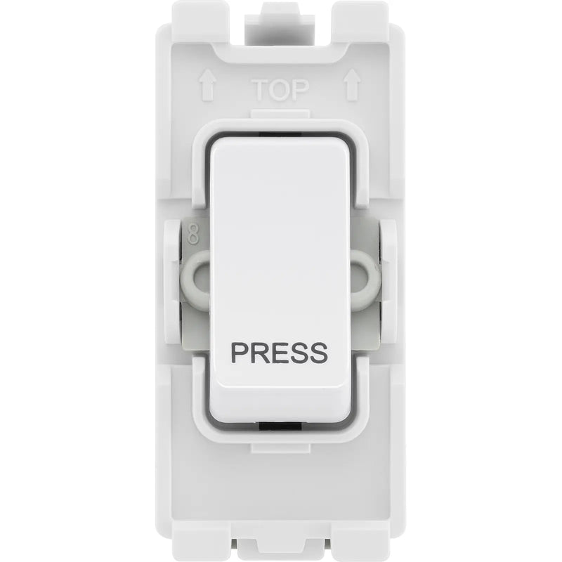BG Electrical Grid - 1 way, retractive, printed PRESS (EVOLVE WHITE)