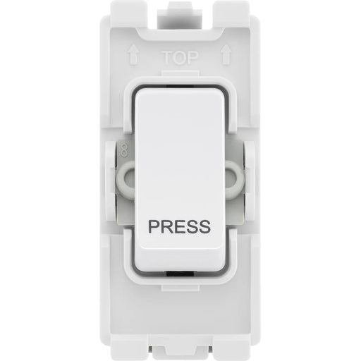 BG Electrical Grid - 1 way, retractive, printed PRESS (EVOLVE WHITE)