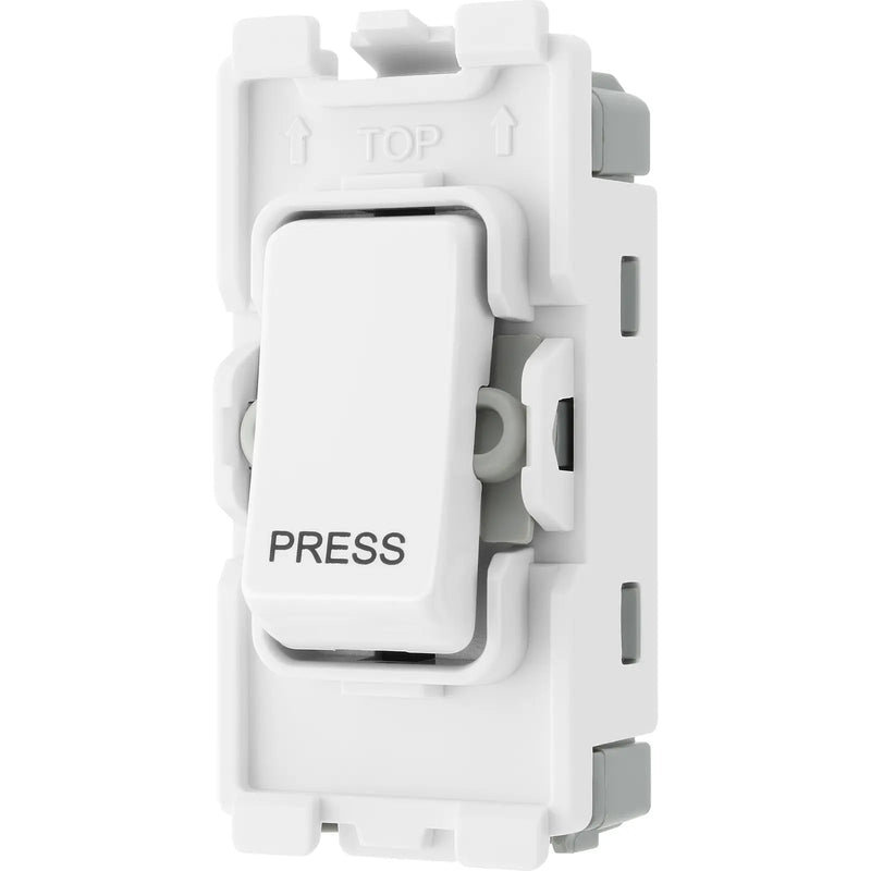 BG Electrical Grid - 1 way, retractive, printed PRESS (EVOLVE WHITE)