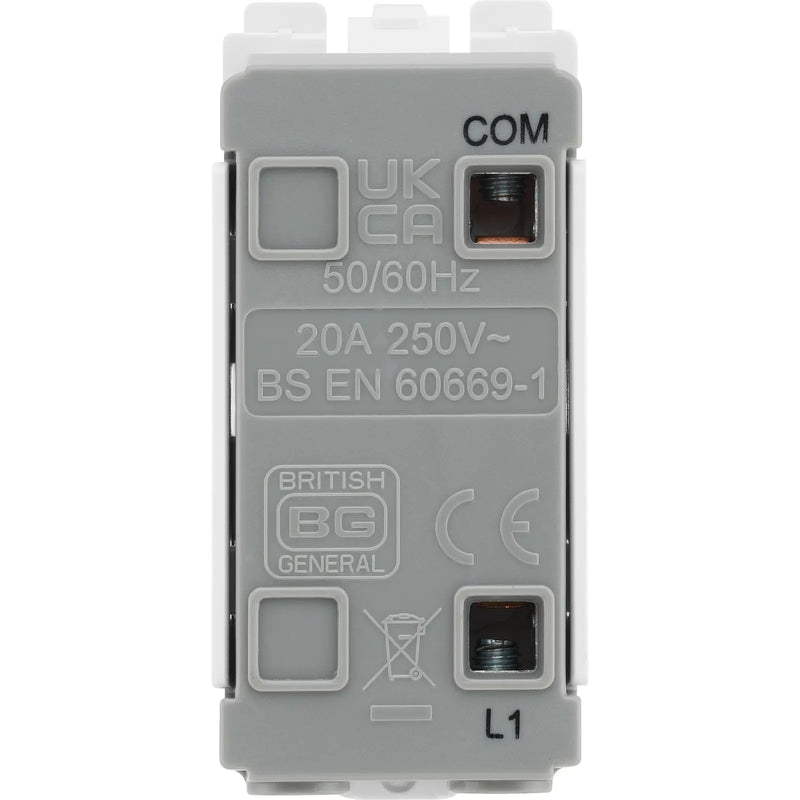 BG Electrical Grid - 1 way, retractive, printed PRESS (EVOLVE WHITE)