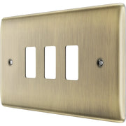 BG Electrical Grid - 3 module, rectangular