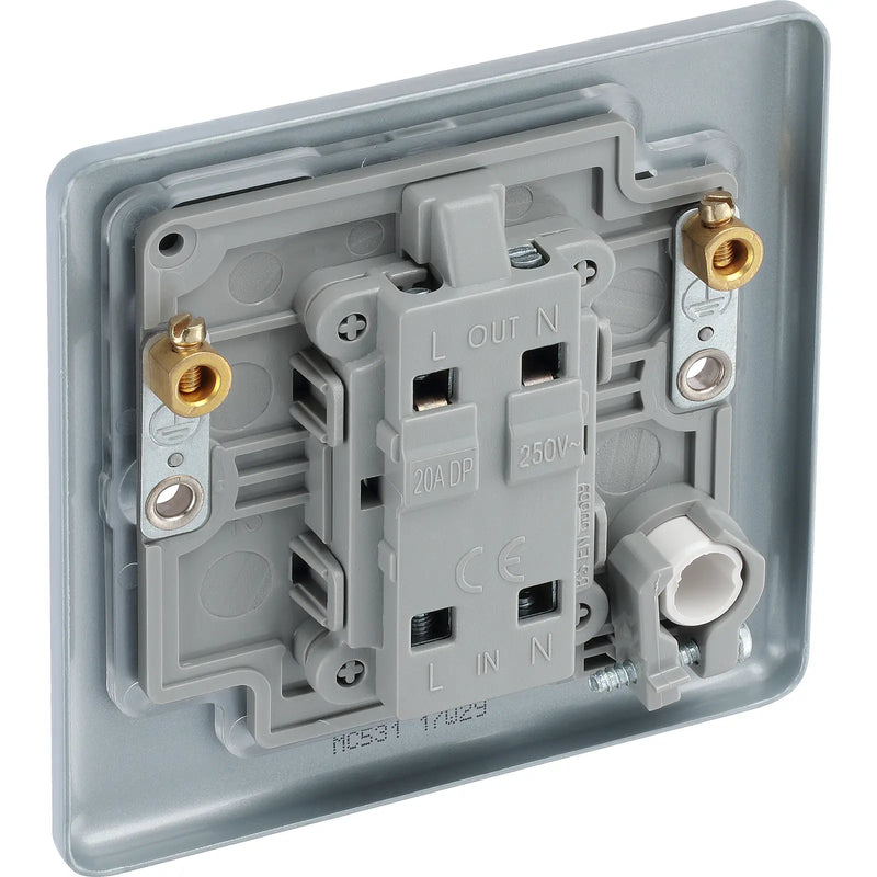 BG Electrical Metal Clad - 20A, double pole, with indicator