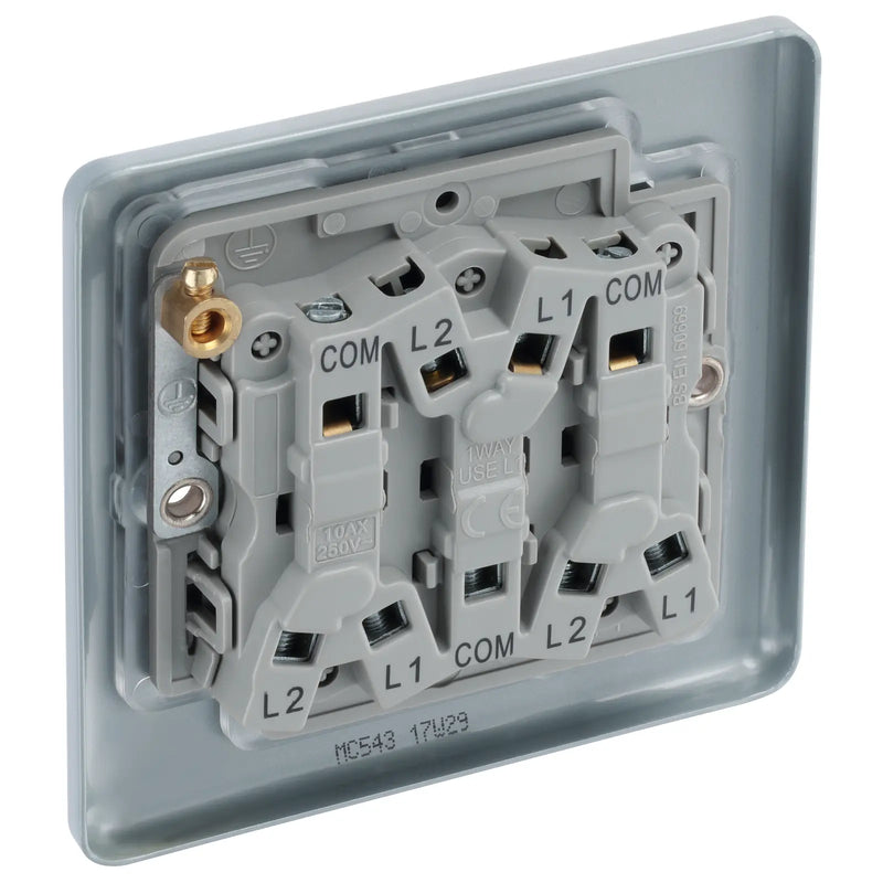 BG Electrical Metal Clad - Triple, 2 way switch