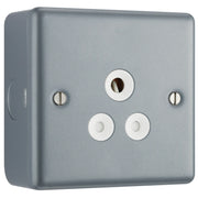 BG Electrical Metal Clad - 5A, single, unswitched, round pin